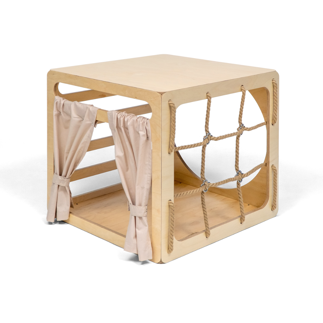 CUBITRI Climbing Play Cube With Rope Window