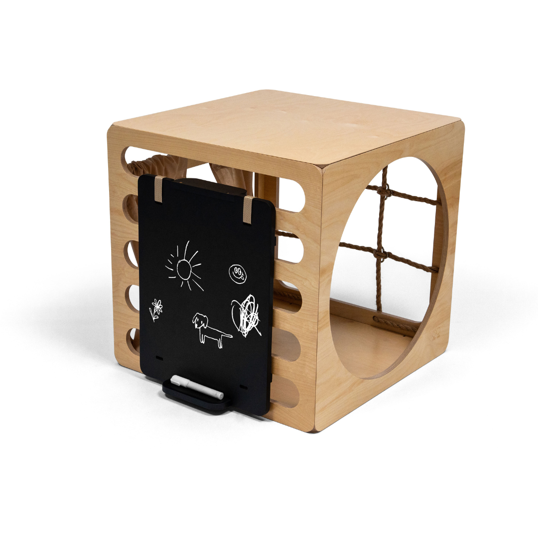 CUBITRI Climbing Play Cube With Wooden Window