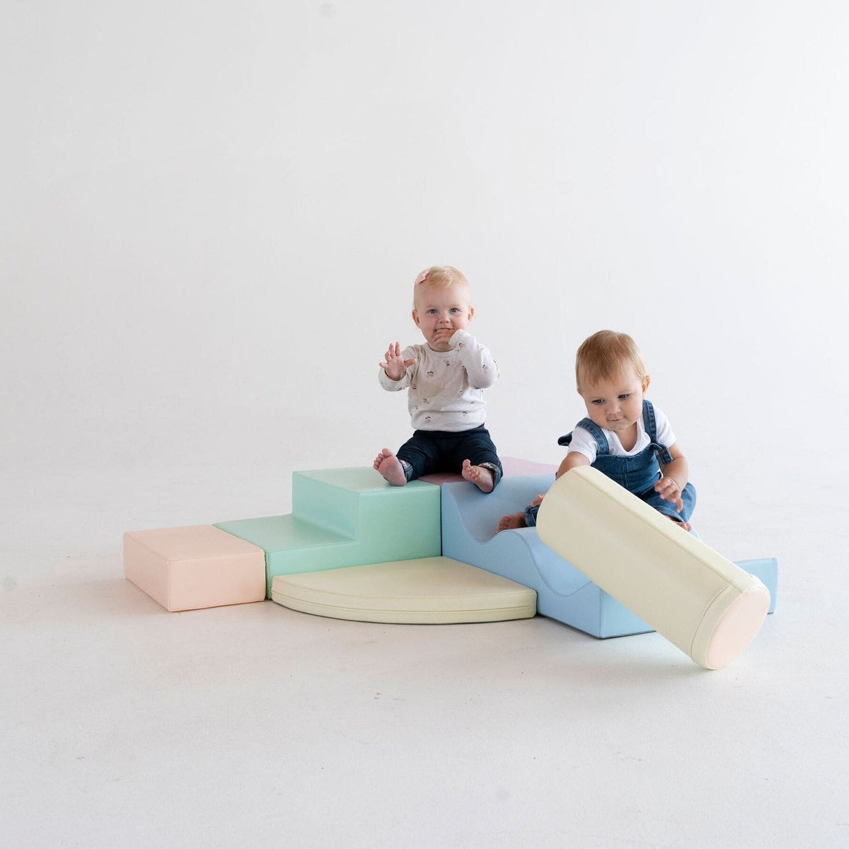 Soft Play Set Explorer, 6 Foam Blocks - Light Pastel