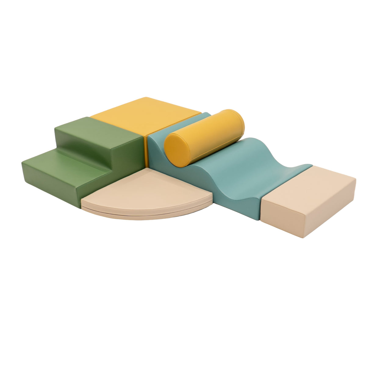 Soft Play Set Explorer, 6 Foam Blocks - Pastel Turquoise