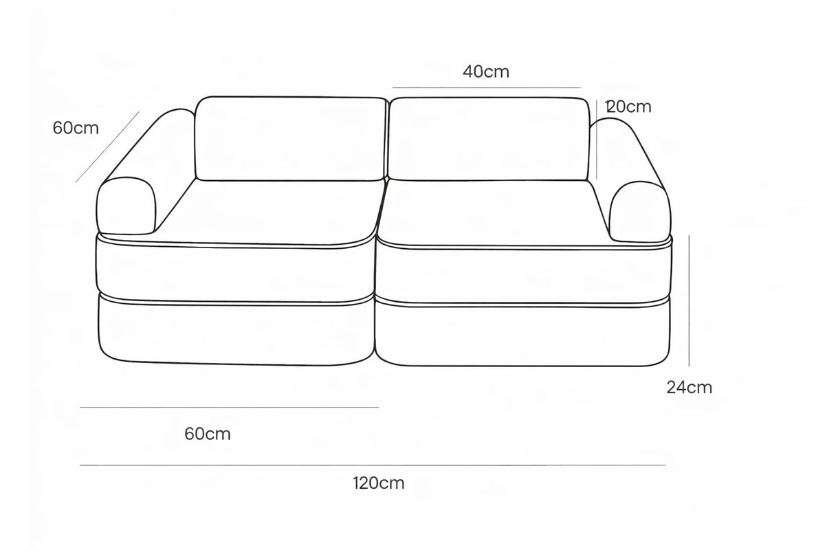 Modular Play Sofa for Children - Green