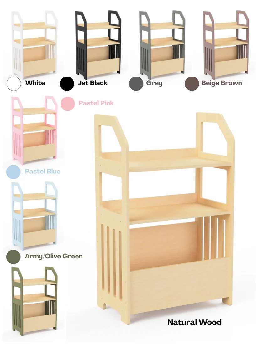 Montessori Wooden Shelf - Kids Storage Organizer