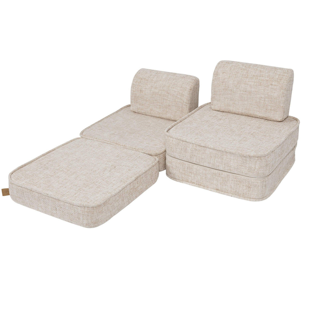 Small Modular Sofa for Kids - Tangle Marshmallow Beige