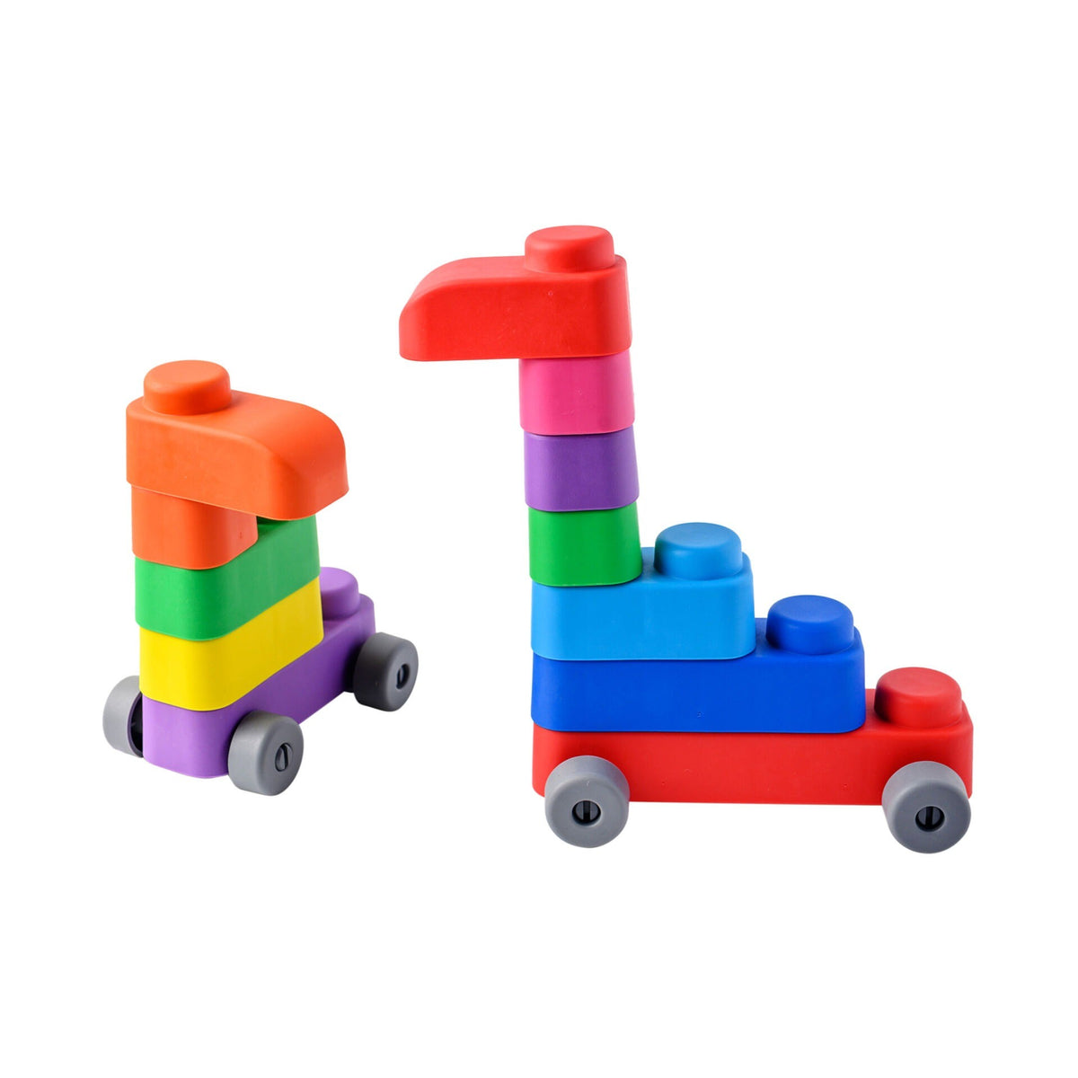 Soft Blocks Set With Wheels - 33 pcs